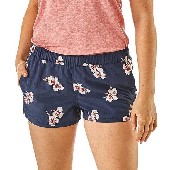Patagonia Pants - PATAGONIA Women's Barely Baggies Shorts Size M In Mariposa Lily: Classic Navy